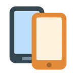 Two Smartphones SVG Icon